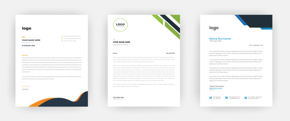 Creative letterhead   Elegant and minimalist style letterhead template design A4 sizes    