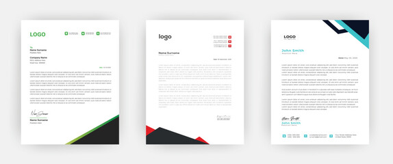 Creative letterhead   Elegant and minimalist style letterhead template design A4 sizes    