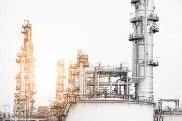 Industrial zone,The equipment of oil refining,Close-up of industrial pipelines of an oil-refinery plant,Detail of oil pipeline with valves in large oil refinery.