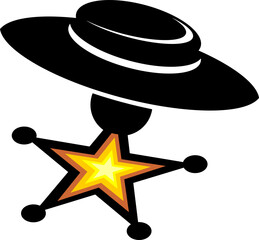 star and hat logo or icon