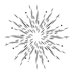 Fototapeta premium Abstract Line Sunburst. Retro Vintage Style. Vector Illustration