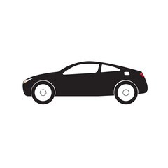 Black Car flat line icon on white background. Side, vehicle, automobile sign. Transport concept. Trendy flat outline design illustration, used for topics like logo, travel, traffic, app,Vector EPS 10