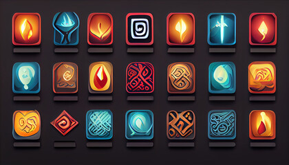 icons game modern design transparent background 