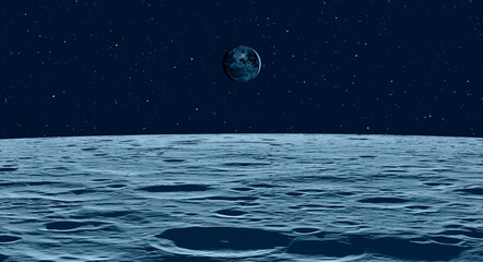 The Earth as Seen from the Surface of the Moon 