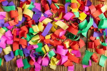 Fototapeta na wymiar Colored Paper Confetti, Colorful Decoration