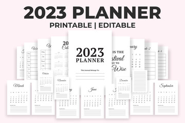 2023 Planner - obrazy, fototapety, plakaty