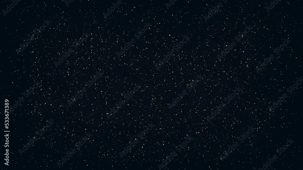 Poster particles floating in fluid space background/ 4k animation of an abstract backgroud with floating pa