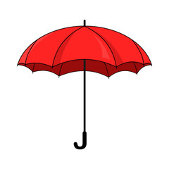 Vector illustration of a red umbrella

