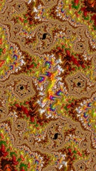 Fototapeta premium Artistic and imaginative digitally designed abstract 3D fractal background