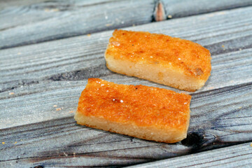 Bassima or Basmia sweet like basbousa, an Eastern candy made as a celebration of the prophet's...