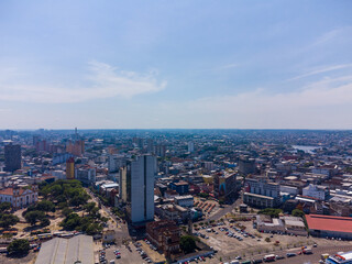 Fototapeta premium Aerial view of the city of Manaus in Amazonas state in Brazil from its main harbor area