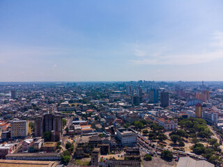 Obraz premium Aerial view of the city of Manaus in Amazonas state in Brazil from its main harbor area