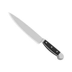 Vector illustration of kitchen knife, butcher knife and kitchen tools