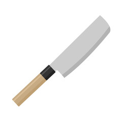 Vector illustration of kitchen knife, butcher knife and kitchen tools