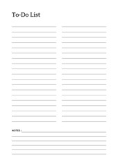 Clean To-Do List Planner Template Sheet. Minimalist Planner Page Template. Modern planner template sheet.2