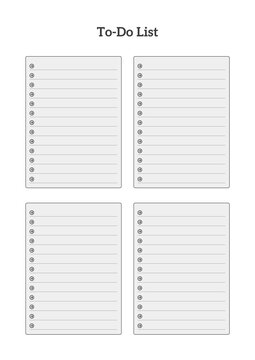 Clean To-Do List Planner Template Sheet. Minimalist Planner Page Template. Modern planner template sheet.3