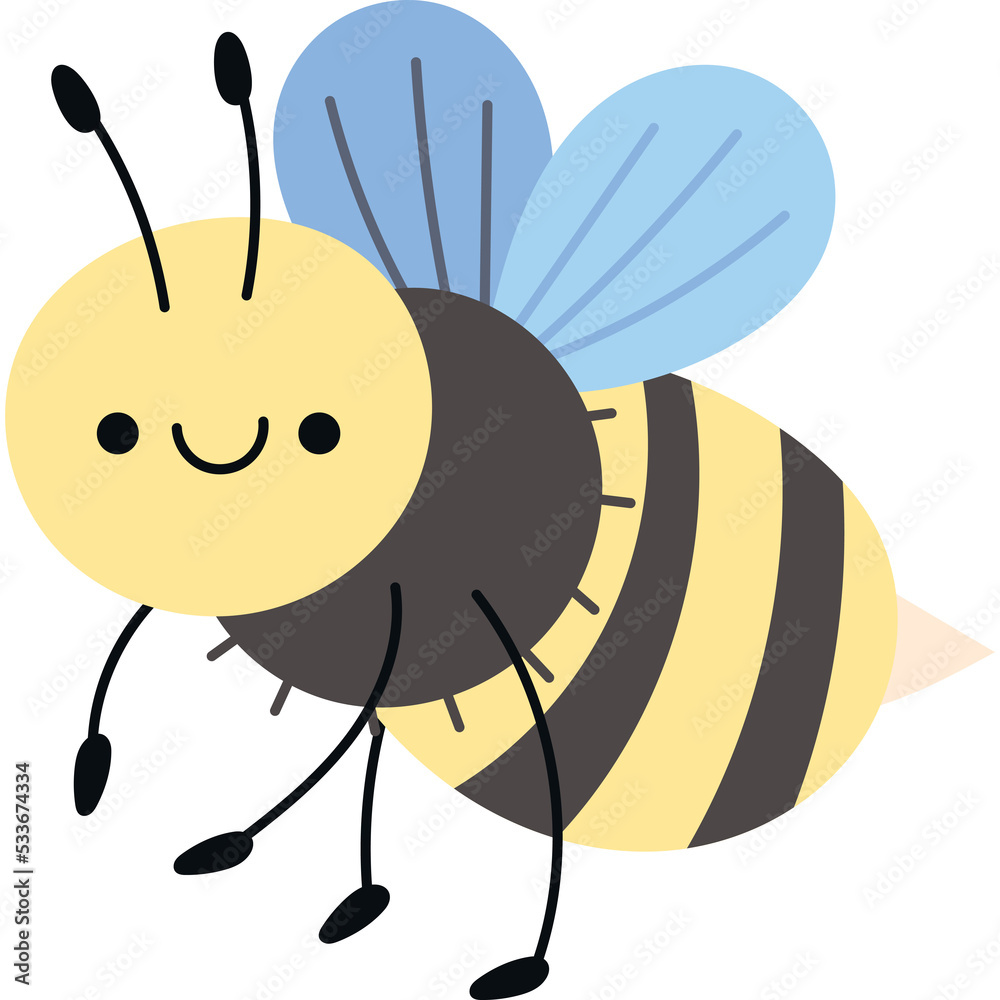 Poster cute bee cute bug and insect