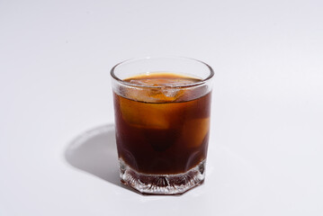 Ice Americano , Top view White Background