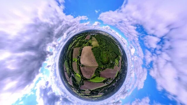 Winterberg Schwelm Wolken Drohne Panorama 360&deg; Kugelpanorama Kleiner Planet