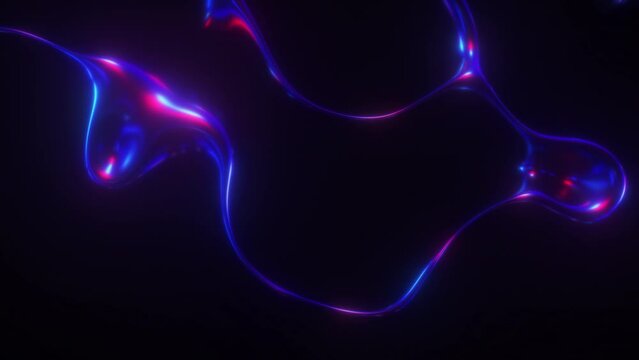 Futuristic Organic String Shapes Flowing