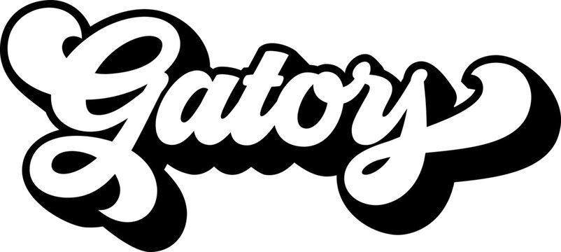 Gators lettering for t-shirt personalization