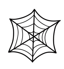 spider web halloween groovy hand drawn style