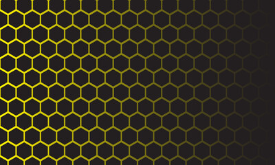 Yellow hexagon abstract background