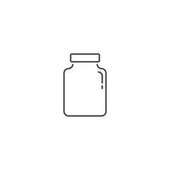 mason jar glass rustic can icon. Isolated and flat illustration. Vector graphic