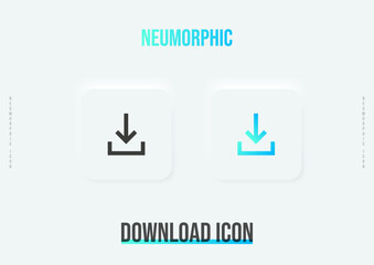  Download trendy neumorphic icon in solid and gradient color