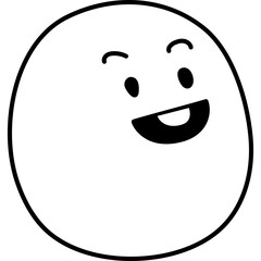grinning squinting face emoji outline vector smiley