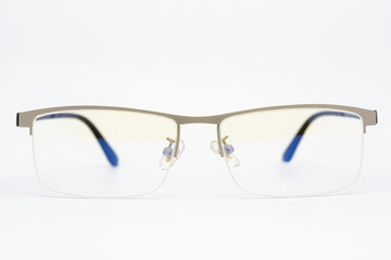 Metal and plastic eyeglass frames, sun protection and eye protection.