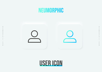 User trendy neumorphic icon in solid and gradient color