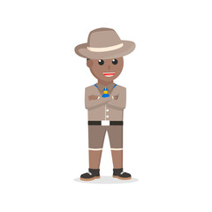 boy scout african job design character on white background