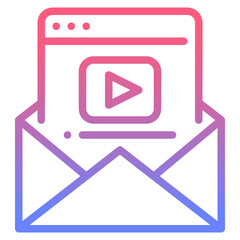 email line gradient icon