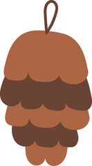 christmas pine nut holiday winter vector illustration