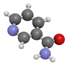 Vitamin B3 (niacinamide, nicotinic acid amide), molecule