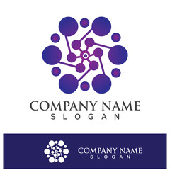 Molecule vector illustration design