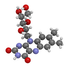 Vitamin B2 (riboflavin) molecule
