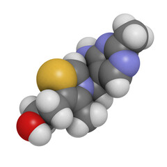 Vitamin B1 (thiamine) molecule