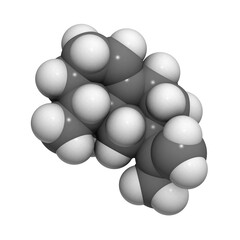 Valencene (citrus fruit aroma) molecule, chemical structure