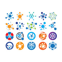 Molecule vector illustration design
