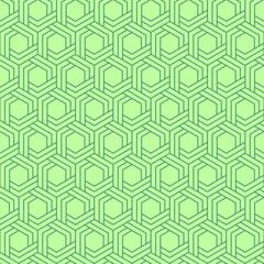 Elegant trendy vector seamless geometric pattern design for textile and printing. Ornamental repeating texture abstract background of hexagonal shapes