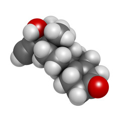 Tibolone endometriosis drug, chemical structure.