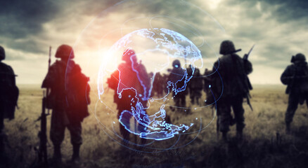 地球と軍隊　安全保障 © metamorworks