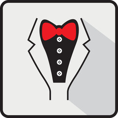 Vector tuxedo with bow tie.Vector illustration