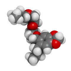 Piperonyl butoxide (PBO) pesticide synergist molecule. Increases potency of insecticides by inhibiting breakdown by cytochrome P450.