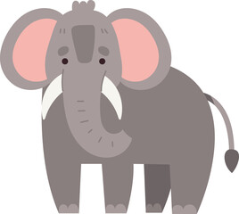 Naklejka premium elephant cute animal zoo isolated clipart