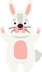 rabbit cute animal zoo isolated clipart