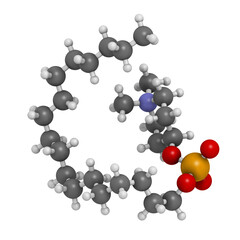Perifosine investigational cancer drug, chemical structure.