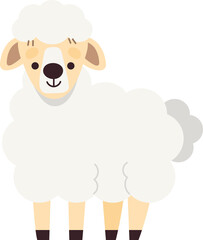 sheep cute animal zoo isolated clipart